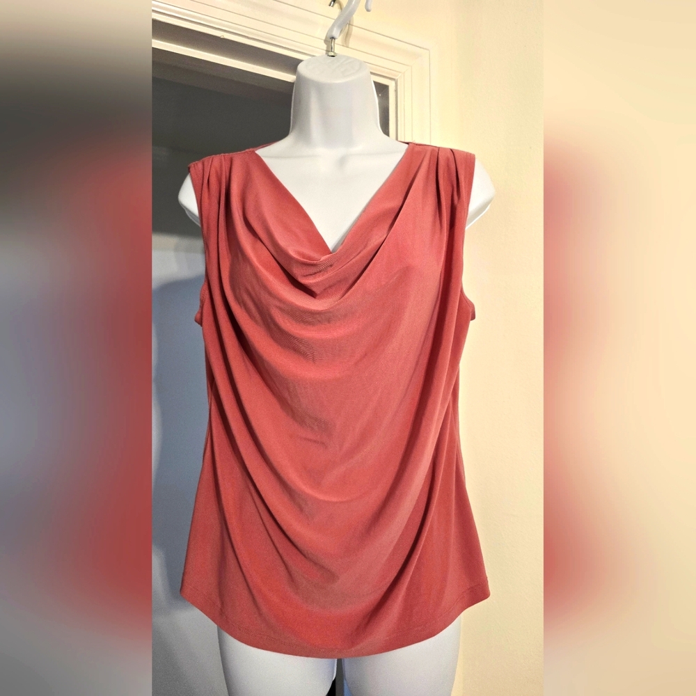 5 for $ 25 Bundle Deal - Elegant Pink Sleeveless Drape Top